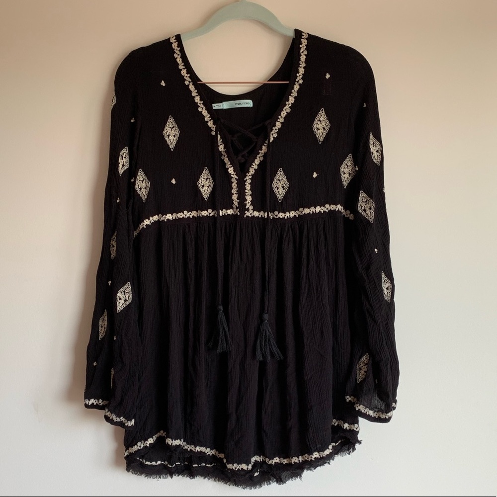 Boho Embroidered Top